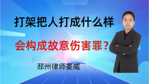 邳州律师姜威：打架把人打成什么样，会构成故意伤害罪？轻伤标准在这里-邳州律师姜威